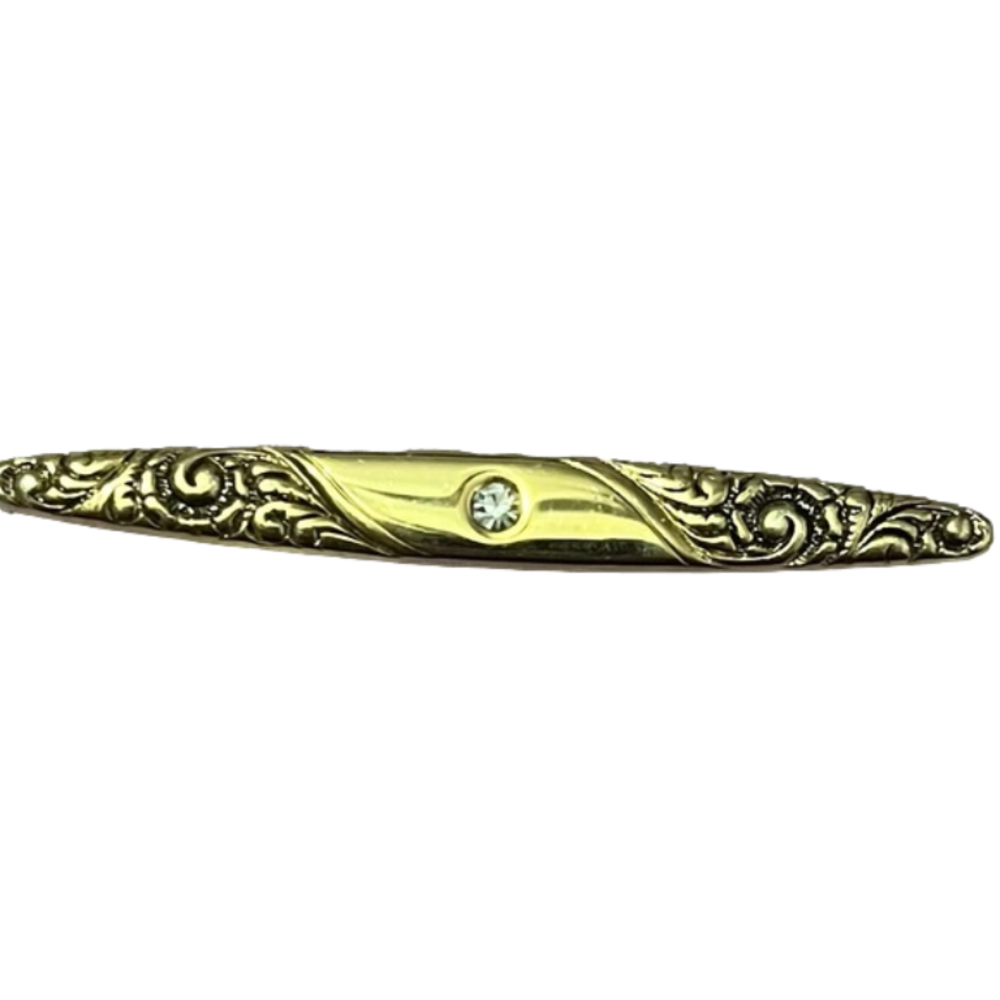 Avon Victorian Style Gold Tone Bar Pin Brooch vintage